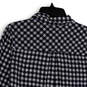Womens Blue White Check Collared Long Sleeve Button-Up Shirt Size 8 image number 4