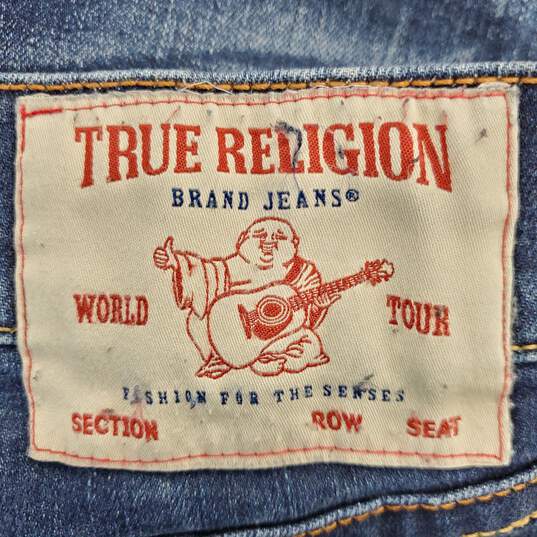 True Religion Women Blue Relaxed Skinny Jeans Sz 32 image number 3
