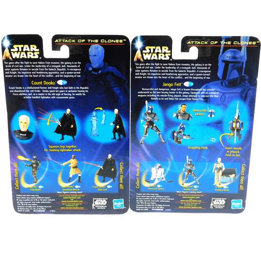Lot of 2 Attack of the Clones Sealed Action Figures Count Dooku & Jango Fett image number 2