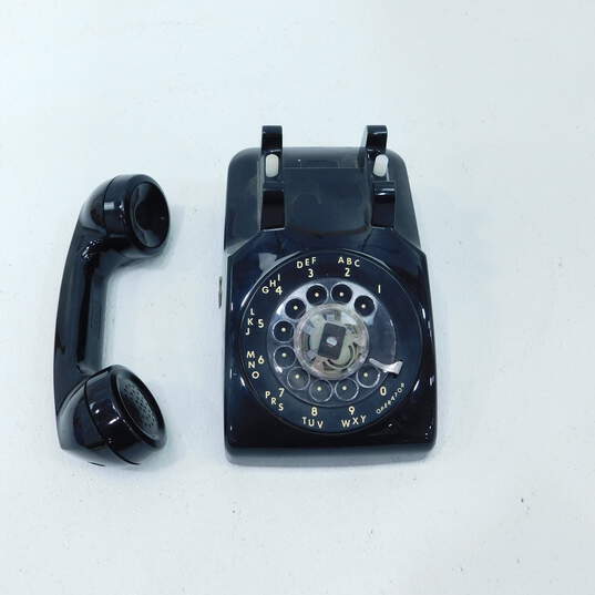VNTG Black Rotary Desk Telephone Bell System Western Electric 500DM image number 3