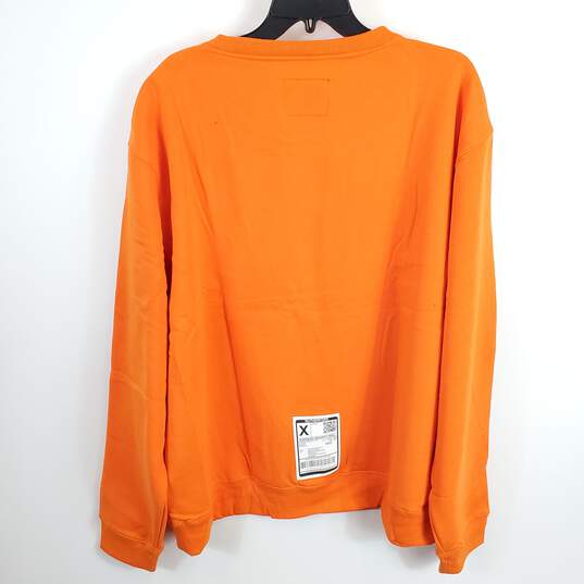 Rutherford Men Orange Graphic Sweatshirt XXL NWT image number 2