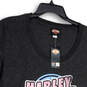 NWT Womens Gray Heather Graphic Print Short Sleeve Pullover T-Shirt Sz 3XL image number 3