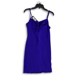 NWT Bebe Womens Blue Cowl Neckline Spaghetti Strap Midi Tank Dress Size Small