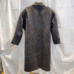 Vintage GIII Long Black Leather Jacket Size 1X alternative image