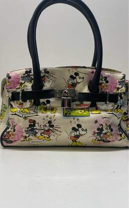 Disney Multi Minnie Mickey Print Locket Satchel Bag