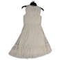 Womens White Pleated Eyelet Sleeveless Back Zip Tiered A-Line Dress Size 2 image number 3