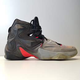 Nike LeBron 13 Men Black Grey On Court Basketball NBA Athletic Shoes 807219-060 - Size 10.5