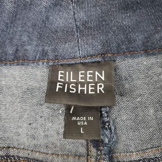 Eileen Fisher WM's Cotton Blend Dark Blue Denim Skirt Size L image number 4