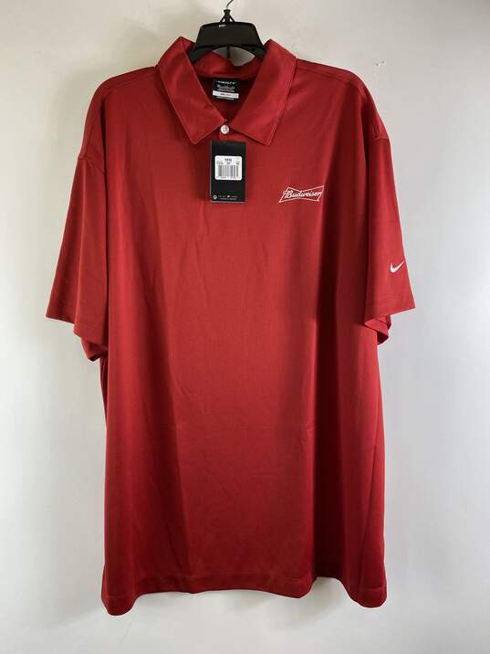 Nike Golf Red Budweiser Polo Shirt XXL NWT image number 1