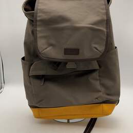 Coach Womens Brown Yellow Adjustable Shoulder Strap Inner Pockets Backpack
