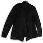 Womens Black Long Sleeve Regular Fit Cardigan Sweater Size Large image number 2