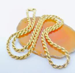 14K Gold Chunky Twisted Rope Chain Necklace 9.0g alternative image