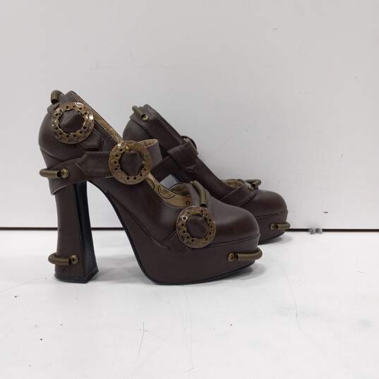 Demonia Women's Steampunk High Heel Shoes Size 6 image number 4