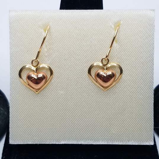 14K Gold Diamond & Cubic Zirconia Earring Bundle 3pcs 2.6g image number 3