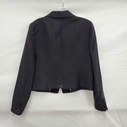 NWT J. Crew Collection Tollegmo WM's Black Cropped Polyester Blazer Size 8 alternative image