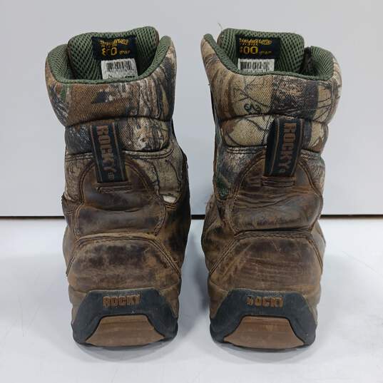Rocky Men's Camo Hiking Boots Size 8.5 image number 4