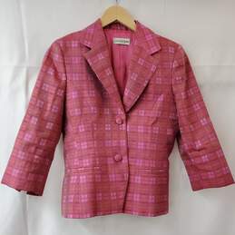 Luca Venturini Pink Silk Polyester Blazer Jacket Women's 6