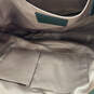 Womens Green Leather Adjustable Strap Inner Pockets Zipper Satchel Bag image number 5
