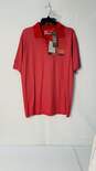 Men's Red NFL Exclusive Polo Short Sleeve Shirt Size: Small image number 1