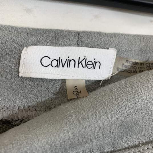 Women's Grey Calvin Klein Faux Suede Leggings, Sz. S image number 3