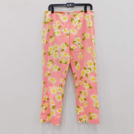 Moschino Pink With White Flowers Pants image number 2