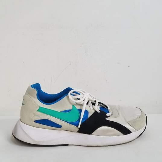 Monarquía Travieso diario Buy the Nike Pantheos White, Kinetic Green, Blue Retro 916776-101 Size 10.5  | GoodwillFinds