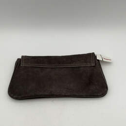 NWT Womens Brown Pebble Leather Inner Pocket Magnetic Flap Clutch Wallet alternative image