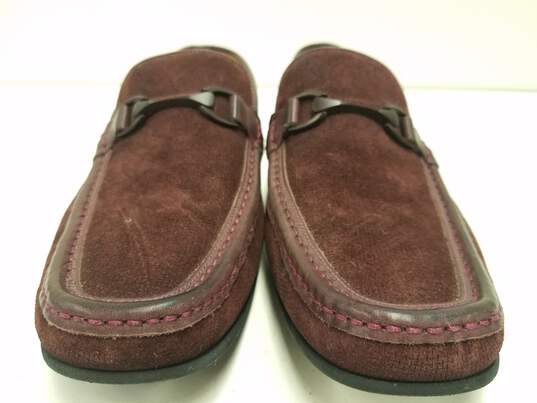 Donald Pliner Leather Upper Burgundy Men's Loafers US 11 image number 4