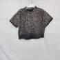 All Saints Gray Cotton Leopard Patterned Stud Embellished Shirt WM Size XS image number 1
