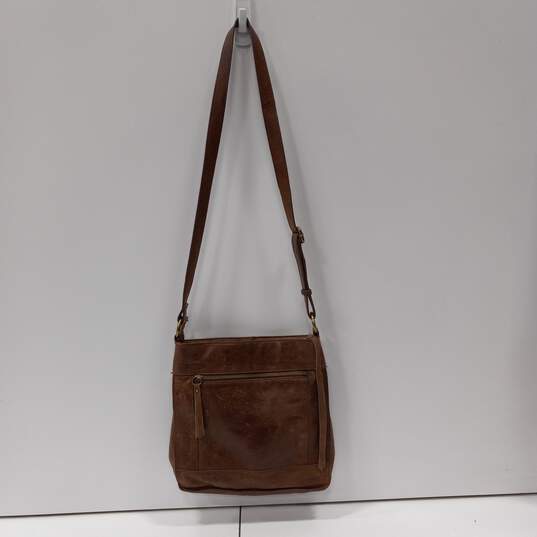 Brown Leather Crossbody Purse image number 1