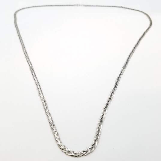 Sterling Silver Braided Serpentine Chain 29 1/2 Necklace 13.7g image number 1