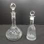 2PC Clear Crystal Decanters w/ Stoppers image number 1
