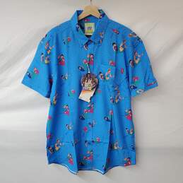 The Roosevelts x Saved by the Bell Blue Short Sleeve Button Down Shirt Size XL