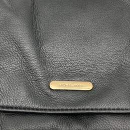 Michael Kors Womens Black Gold Leather Strap Inner Pocket Crossbody Bag Purse alternative image
