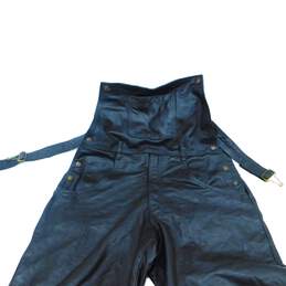 Jamin Black Leather Overalls Size XL alternative image