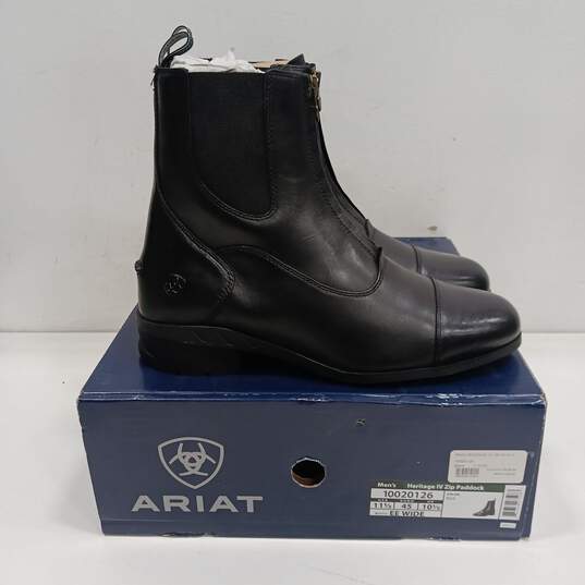 ARIAT Heritage 1V Zip Paddock Men's EE Wide Black Boots Size 11.5 IOB image number 1