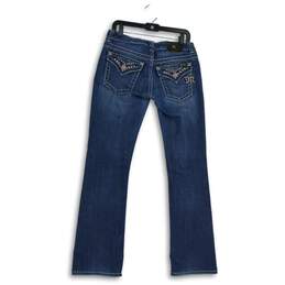 Miss Me Womens Blue Denim Medium Wash 5-Pocket Design Bootcut Jeans Size 29 alternative image