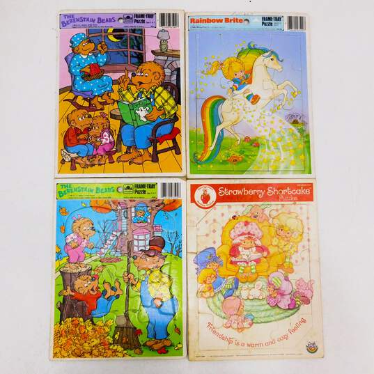 Set of Six (6) Vintage Frame Puzzles; Rainbow Brite, Berenstain Bears, Etc. image number 2