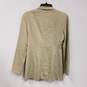 Womens Beige Long Sleeve Collared Single Breasted Blazer Jacket Size XS image number 2