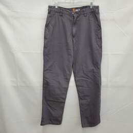 Carhartt MN's 100% Cotton Gray Cargo Pants Size 34 x 34