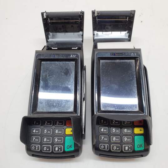 Lot of 2 Dejavoo Z11 Vega 3000 Credit Card Machines Untested #6 image number 1