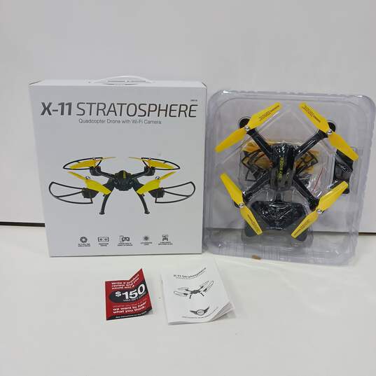 Sky Rider X-11 Stratosphere Quadcopter Drone w/ Wi-fi Camera - IOB image number 1