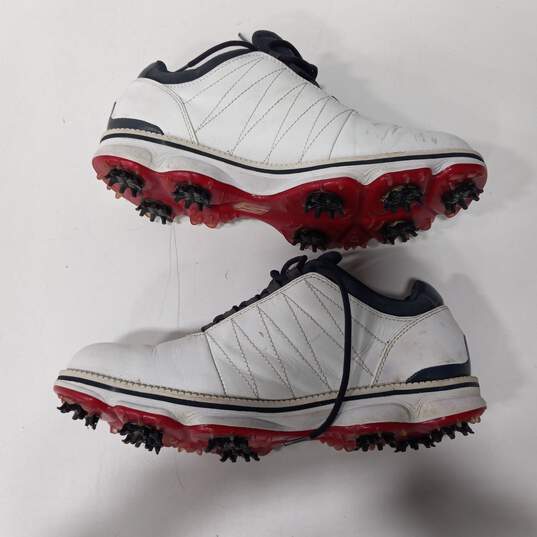 Sketchers Golf White Athletic Golfing Cleats Athletic Sneakers Size 8 image number 4