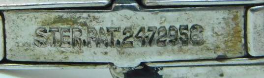Vintage Sterling Silver JWW Monogrammed Square Cufflinks 14.8g image number 3
