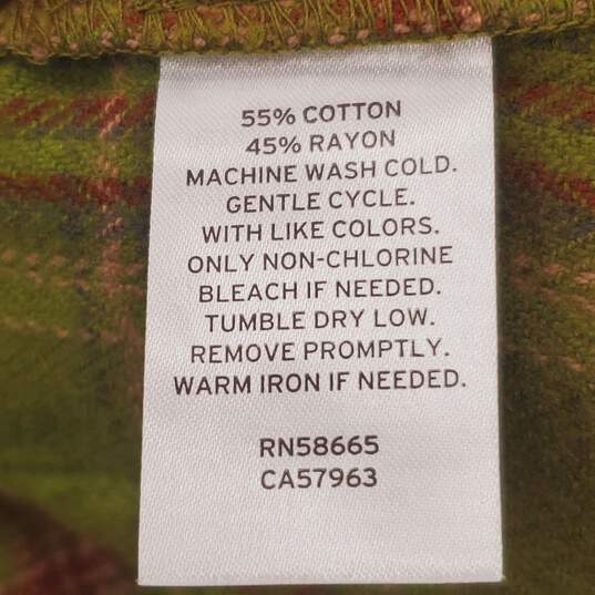 BP Women Green Plaid Button Up L NWT image number 4