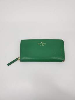 Kate Spade Large Continental Wallet In Green Bean Used