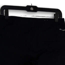 Womens Black Flat Front Drawstring Pockets Straight Leg Capri Pants Size 8 alternative image
