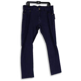 NWT Womens Blue Denim Medium Wash Straight Leg Jeans Size 36W X 32L