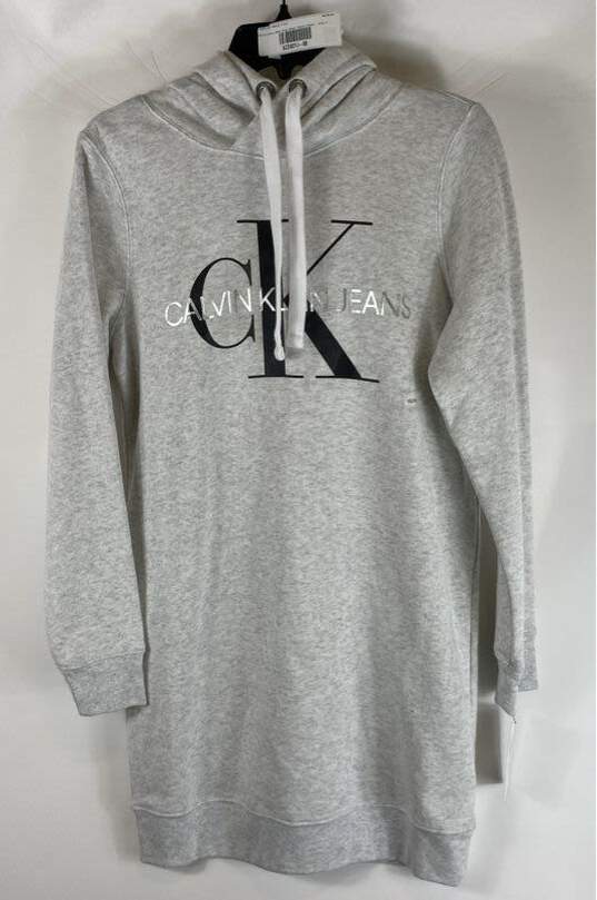 Calvin Klein Jeans Gray Casual Hoodie Dress - Size X Small image number 1