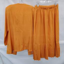 3K Fashion Bright Orange x3 Piece Suit w Skirt Size M alternative image
